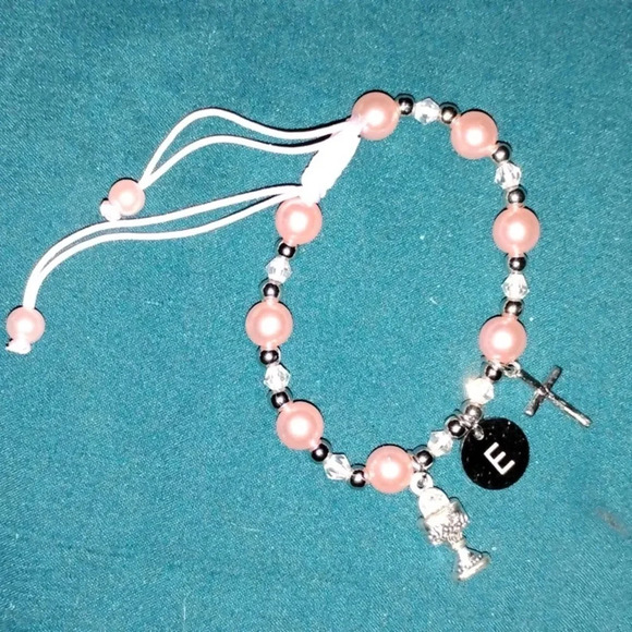 Letter E cross bracelet first‎ communion - Picture 3 of 5